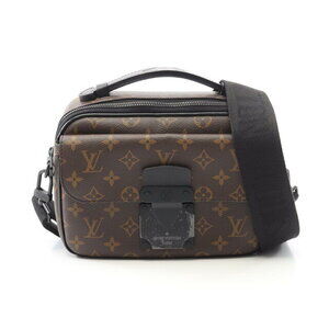 Louis Vuitton S Lock Messenger Handbag Leather Macassar Brown